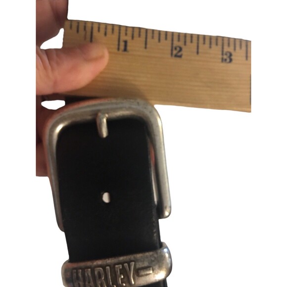 HARLEY DAVIDSON Black Leather Belt 30\